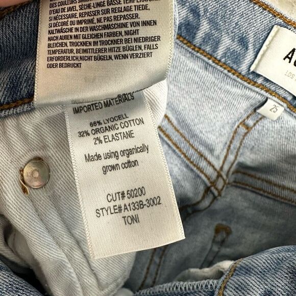 Agolde Toni Mid Rise Skinny Leg Jeans In Daylight Light Wash size 25 - Picture 7 of 7